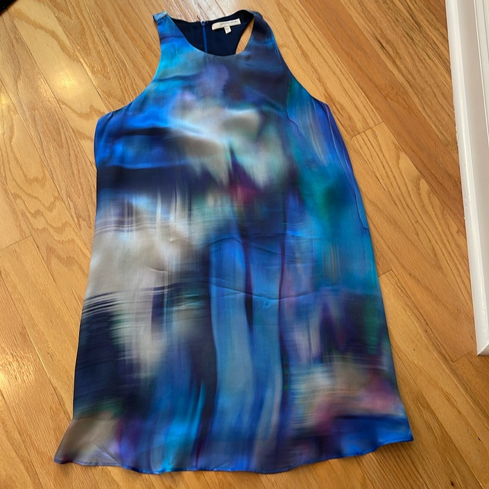 Lavender Brown Racerback Swing Dress in 100% Silk.  Size M